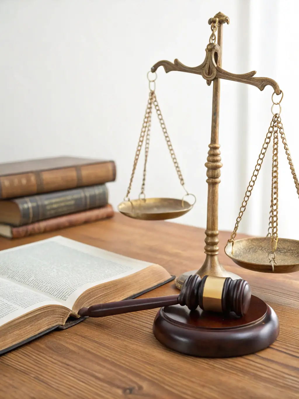 Image of scales of justice with a gavel, symbolizing legal expertise and fairness.
