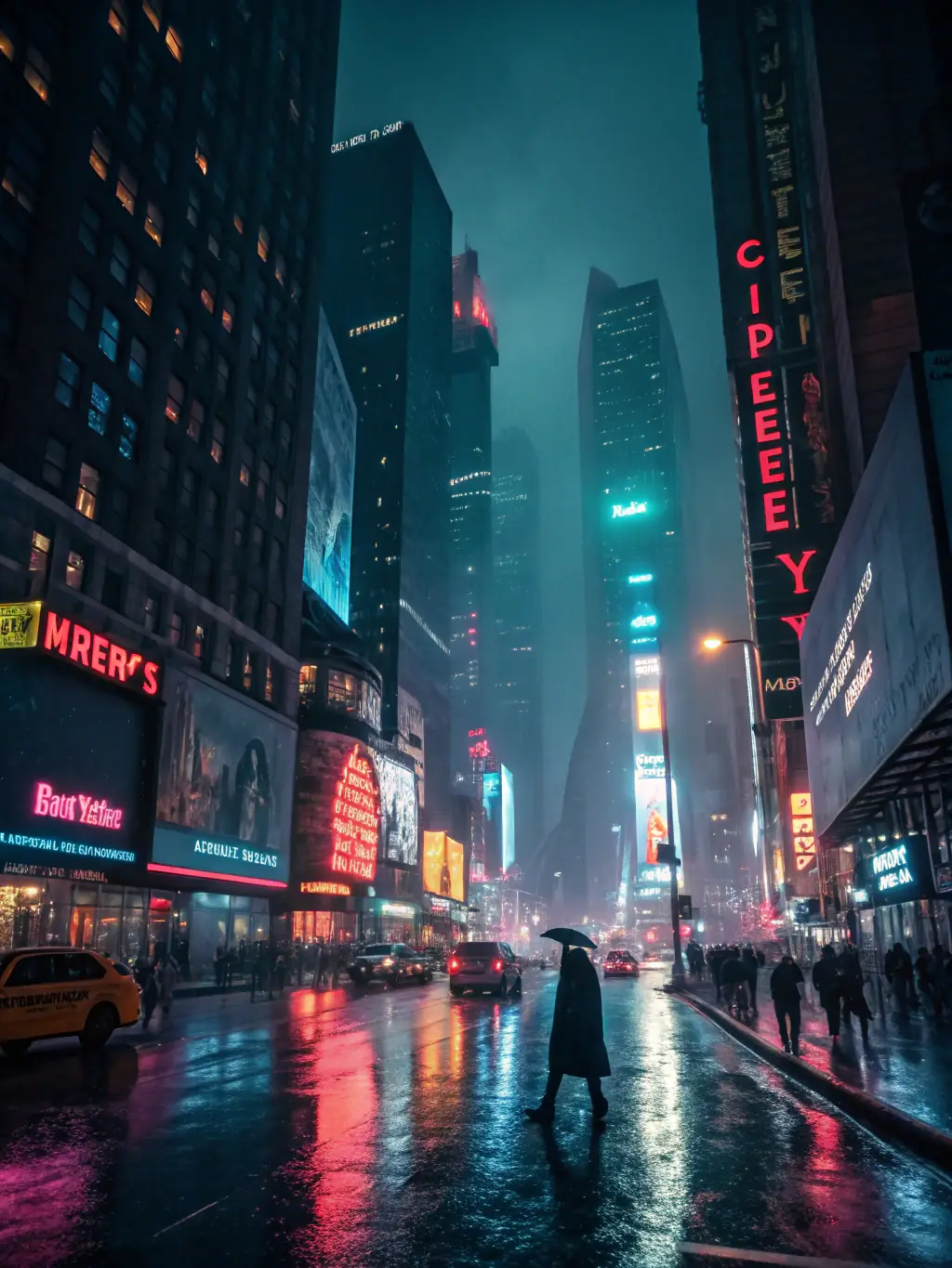 A blurred image of a city skyline at night, with police lights flashing in the distance, representing criminal law.